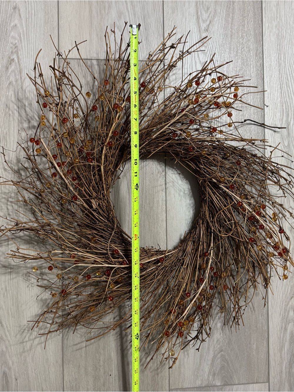 Rustic Brown Berry Twig Wreath - Picture 3 of 4